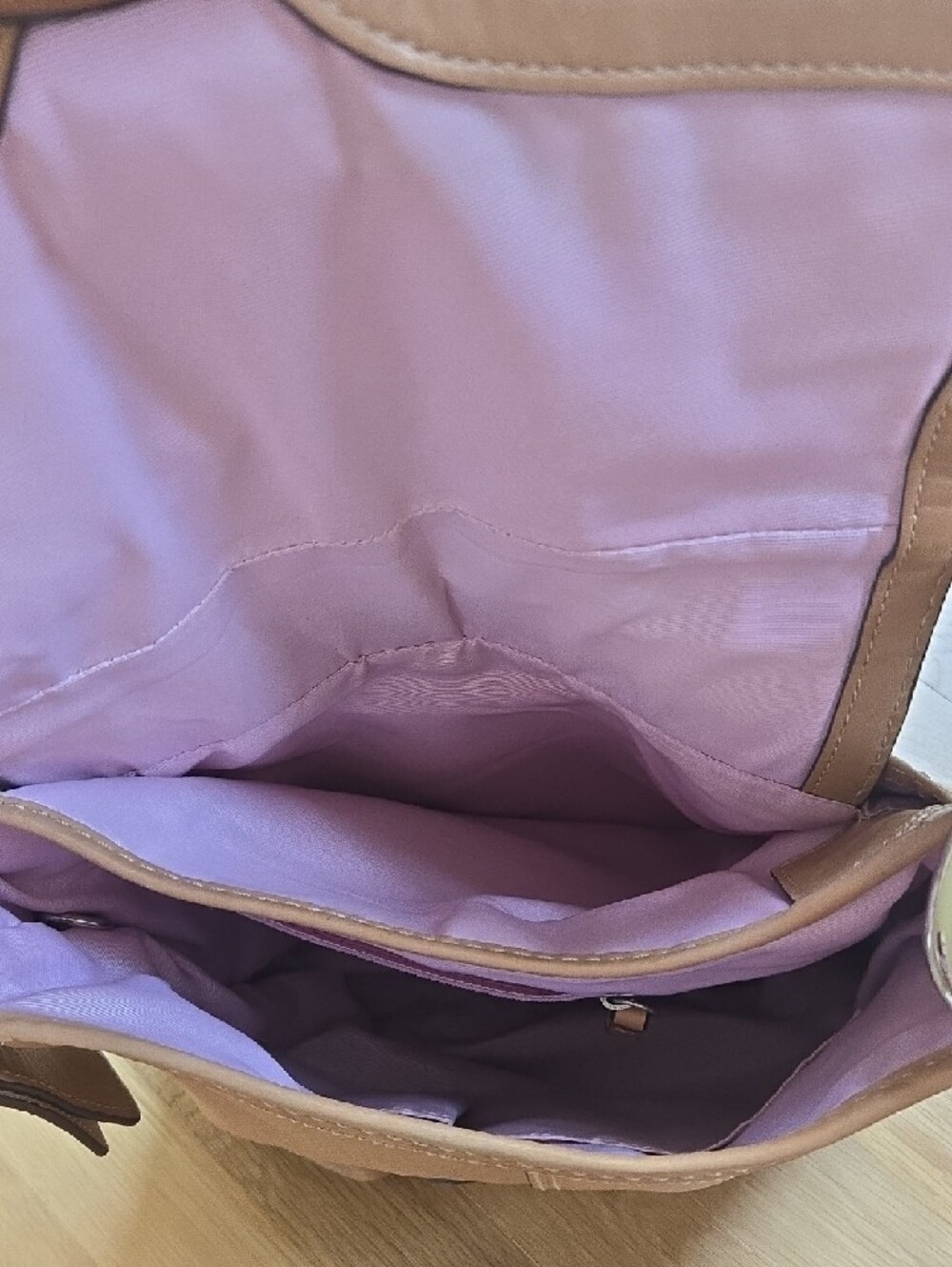Coach Tan Leather Shoulder Bag with Buckle Accent - Picture 2 of 8